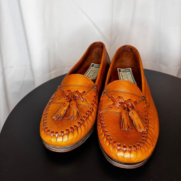 Johnston & Murphy Hand Crafted Tassel Loafers Leather Slip On Shoes Womens 8.5M - Picture 9 of 9